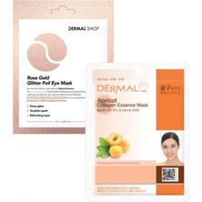 Aesco Dermal 3 Katmanlı Rose Gold Göz Maskesi ve Nemlendirici, Sıkılaştırıcı ve Aydınlatıcı Kayısı Özlü Kolajen