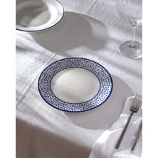 Aesco Reve Bleu Chantal Pasta Tabağı - Mavi/beyaz - 19 cm