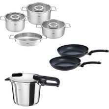 Aesco Fissler Vitaquick Edition 6 Litre Düdüklü Tencere + Pure Collection Tencere ve Tava Seti