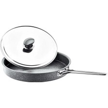 Aesco Oms 3222 Metal Kapaklı 32X4 cm Granit Hamsi Tavası Gri (No Color)