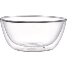 Aesco Leggno Vetro Borosilikat Çift Camlı Kase 350ML (2AD)