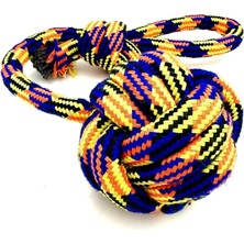 Tasma Market Tutma Halatlı Diş Ipli Köpek Isırma Topu 9cm