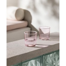 Aesco Pierretta-Colourful 4'lü Su Bardağı Seti - Soft Pembe - 380 ml