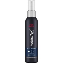 Aesco Wellaflex Men Full Boost Thickening Daha Kalın Telli ve Dolgun Görünümlü Saçlar Için Kafein Içeren Güçlü Jel Saç Spreyi Strong Hold - 150 ml