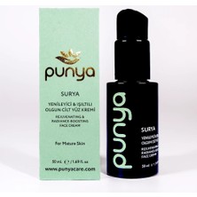 Aesco Punya Care Surya Anti-Aging Yüz Kremi - Olgun Ciltler Için Kırışıklık Karşıtı Bakım Kremi - Ipek Proteini ve Ölmez Çiçek Özlü Well-Aging Formül - 50 ml