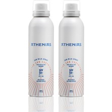 Aesco Athenıas Sun Milk Spray SPF50+ Tüm Cilt Tipleri Için Uva Uvb Yüksek Korumalı Güneş Kremi 200 ml x 2 Adet