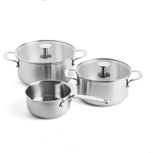 Aesco Kitchenaid Çelik Tencere Seti 20-24 cm Tencere & 16 cm Sosluk