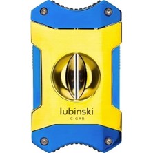 Aesco Bektobacco Lubinski Metal Sehpalı V Puro Kesici Mavi-Gold 60 Ring