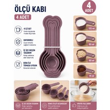 Aesco 4’lü Ölçü Kabı Seti – Iç Içe Geçen Pratik Mutfak Ölçü Kaşığı Seti