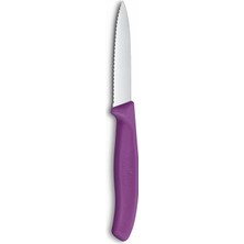Aesco Victorinox 6.7635.C1 Swiss Classic 8cm Tırtıklı Soyma Bıçağı, Mor