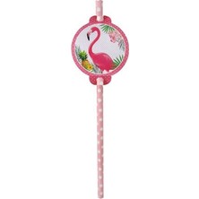 Aesco Benim Marifetlerim - Flamingo Karton Pipet 6 Adet