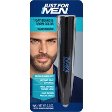 Aesco Just For Men 1 Günlük Sakal ve Kaş Rengi, Sakal ve Kaşlar Için Geçici Renk, Dolgun, Iyi Tanımlı Bir Görünüm Için, 30 Uygulamaya Kadar Koyu Kahverengi