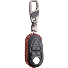 Aesco Alisveristime (Alfa Romeo ile Uyumlu Giulietta, Mito, 159) Deri Anahtar Kılıfı