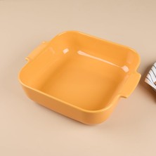 Aesco Aryıldız Elissa Fırın Kabı Kare 28CM Sarı