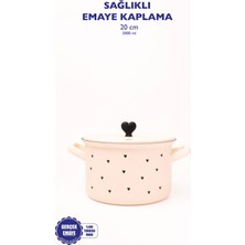 Aesco Black Cupid Emaye 20CM Tencere- 3 Litre