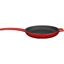 Aesco Lava Metal Döküm Kızartma Tavası, 20 Cm, Kırmızı
