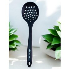 Aesco Multiamo Isıya Dayanıklı Silikon Kevgir, 26 Cm, Siyah