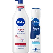 Aesco Kadın Sprey Deodorant Derma Control Defend 150ML ve Repair&care Nemlendirici Vücut Losyonu 400ML