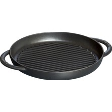 Aesco Staub Döküm Izgara Tava Çift Kulplu 26 cm Siyah