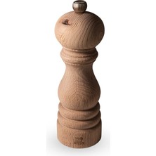 Aesco Peugeot - Paris Nature Tuz Değirmeni 18 cm + Alp Tuzu - Klasik Öğütme Derecesi Ayarı - Pefc Damgalı Geri Dönüştürülmüş Ahşaptan - Doğal Renkler