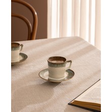 Aesco Bonnie 6 Kişilik 12 Parça Kahve Fincan Takımı - Yeşil - 90 ml