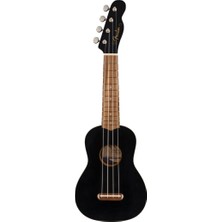 Aesco Fender Venice Soprano Ukulele Black Soprano Ukulele
