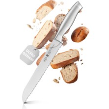 Aesco Rösle Basic Line Ekmek Bıçağı 13716-20 cm Tırtıklı Kenarlı Yüksek Kaliteli Ekmek Kesme Bıçağı, 18/10 Paslanmaz Çelik, Ergonomik Sap, Ekmek, Rulo ve Baget Için Keskin Mutfak Bıçağı