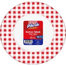 Aesco Piknik Kullan-At Karton Tabak 21 cm Büyük 10'lu 1495