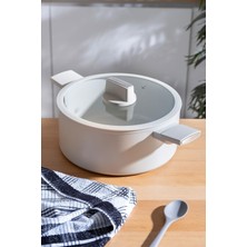Aesco Acar Ultimate Pro Seramik Kaplama Derin Tencere 26 cm Krem – BFT-05938/6