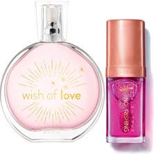 Aesco Avon Wish Of Love Kadın Parfüm ve Besleyici Dudak Yağı Paketi