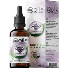 Aesco Kaoils Üzüm Çekirdeği Yağı 30 ml (Grape Seed Oil) - 100% Pure & Natural - Saf ve Soğuk Sıkım | Antioksidan Zengini