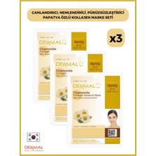 Aesco Dermal Canlandırıcı, Nemlendirici, Pürüzsüzleştirici Papatya Özlü Kollajen Maske 23 gr 3 Adet