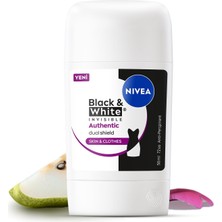 Aesco Nıvea Kadın Stick Deodorant Black&white Invsible Authentic 50 Ml,terleme Karşıtı,meyve,çiçek Kokusu,kumaş Koruması,alkolsüz