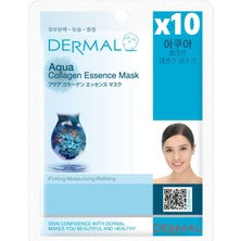 Aesco Dermal 10'lu Aqua &kolajen Özlü Tek Kullanımlık Cilt Bakım Maskeleri