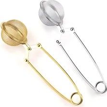 Aesco Aputue Çay Süzgeci, 2 Adet Paslanmaz Çelik Uzun Saplı Çay Demleme Filtresi, 2 Renk Seçeneği, Ince Delikli Yeniden Kullanılabilir Çay Topu Filtre, Loose Tea Için Mükemmel Çay Demleme Aracı