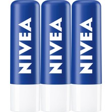 Aesco Nıvea Essential Care Nemlendirici Dudak Bakım Kremi Original 4,8g X3 Adet