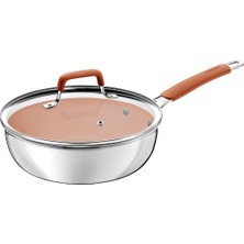 Aesco Tramontina Romagna Desert Clay 24CM Basık Tencere