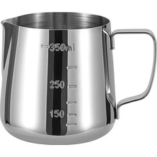 Aesco Perlotus 350 ml Kahve Süt Köpürtme Potu 304 Paslanmaz Çelik Barista Sütlük Ölçü Göstergeli