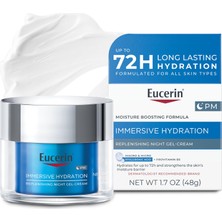 Aesco Eucerin Hyaluronik Asitli Sürükleyici Nemlendirici Jel Krem, Ultra Hafif Yüz Nemlendirici Ince Çizgileri ve Kırışıklıkları Düzeltir, 1.7 Oz Kavanoz