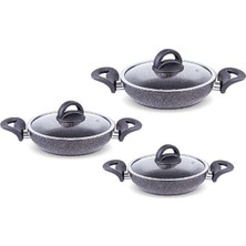 Aesco Fms G5001GLX Galaxy 6 Parça Granit Omlet Set Gri