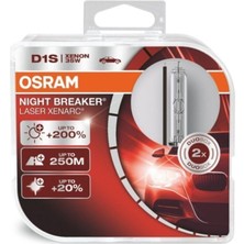 Aesco Osram D1S Night Breaker Laser Xenon AMPÜL%200 Parlak Işık 2 Adet
