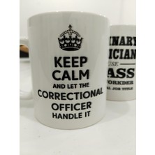Aesco Keep Calm Correctional Officer Kupa - Cezaevi Görevlisi Komik Seramik Bardak 325ML