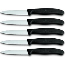 Aesco Victorinox 6.7633.5 Soyma Bıçağı 5 Adet Tırtıklı Ağız 5 Li Farklı Renk 8cm
