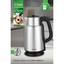 Aesco KK-3334 Su Isıtıcı | 2.2l Paslanmaz Çelik, 360° Kablosuz, Gizli Rezistans
