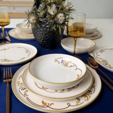 Aesco Keramika Bronze Bloom Yemek Takımı 18 Parça 6 Kişilik 22926-27-29