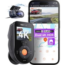 Vantrue S1 Pro Max 4k+4k UHD Ön Arka Çift Kameralı Aı Destekli Araç Kamerası