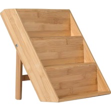 Aesco Orret Home 3 Katlı Doğal Bambu Ayaklı Baharatlık Rafı Organizer – Tezgah Üstü ve Çekmece Içi Kullanıma Uygun, Katlanabilir, Kaymaz Ayaklı, Kompakt ve Şık Tasarımlı Mutfak Düzenleyici