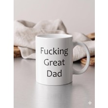 Aesco Great Dad Kupa - Harika Baba Komik Seramik Bardak Babalar Günü Hediyesi 325ML