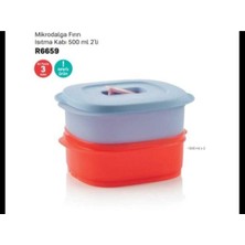 Aesco Tupperware Mikrodalga Fırın Isıtma Kabı 500 ml 2 Li
