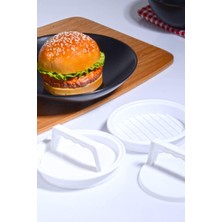 Aesco Porselen Diyarı 2 Adet Hamburger ve Köfte Kalıbı Şekillendirici Pratik Köfte Yapma Aparatı